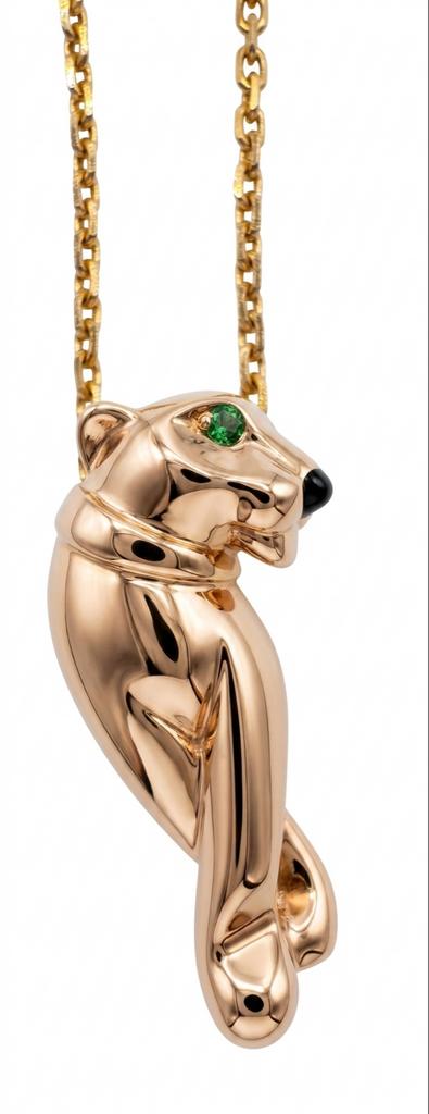 Panthère de Cartier ketting, Sieraden, Tassen en Uiterlijk, Kettingen, Ophalen of Verzenden, Gebruikt, Goud, Met edelsteen