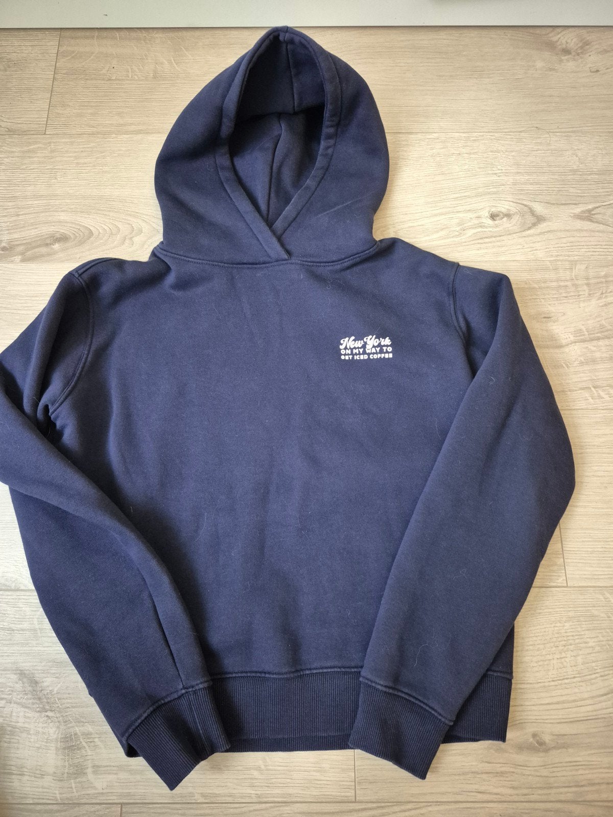 Amy & Ivy New York Coffee Corner Hoodie Maat S, Kleding | Dames, Ophalen, Blauw, Maat 36 (S), Amy & Ivy