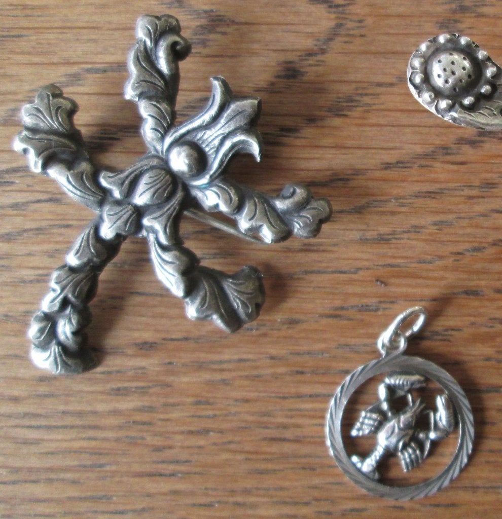 Schorpioen Broche Antiek en Sterrenbeeld Hanger Zilver, Ophalen, Zilver, Broche