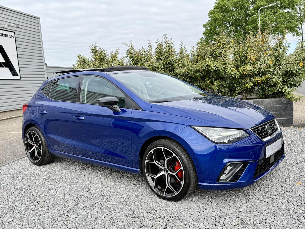 SEAT Ibiza 1.5 TSI FR Pano|ACC|Camera|Keyless Blauw, Voorwielaandrijving, Stof, 4 cilinders, Blauw
