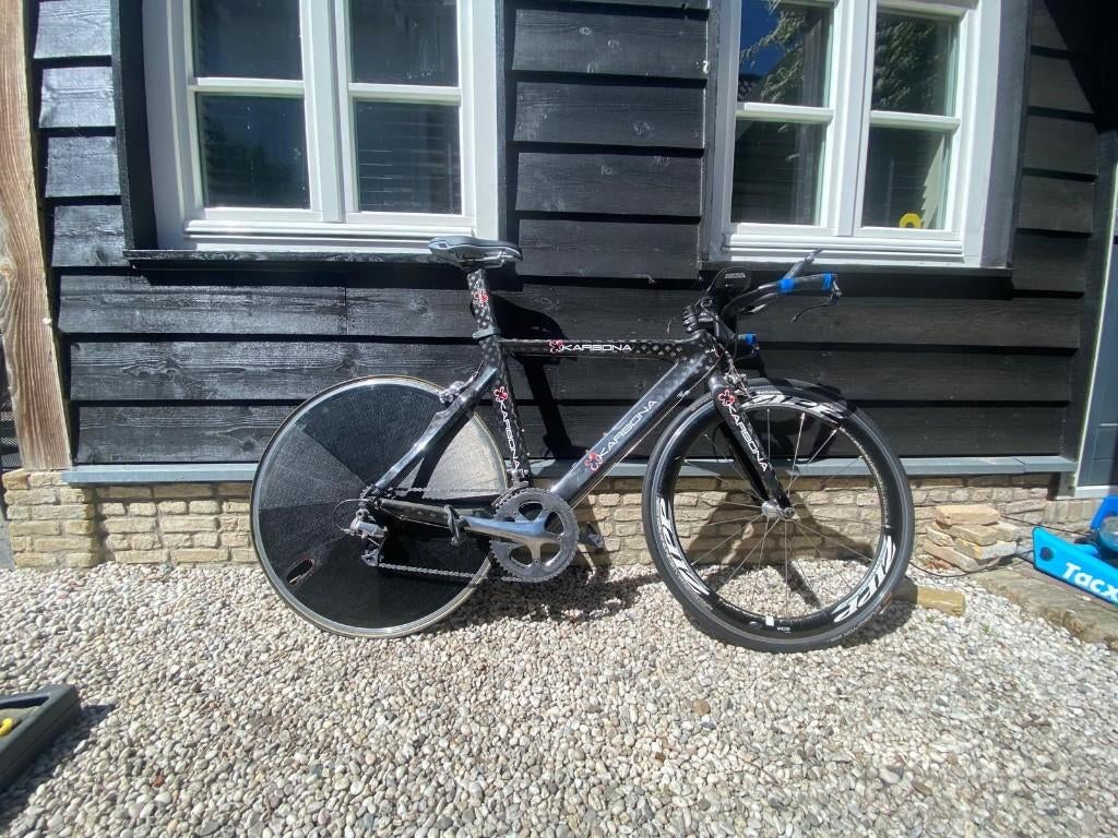 Karbona Carbon Tijdritfiets (Maat L) voor de beginner, 28 inch, Gebruikt, Carbon, 57 tot 61 cm