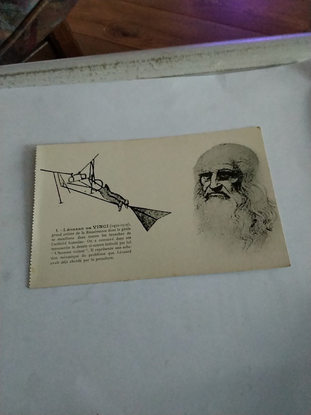 Oude Franse Ansichtkaart - Leonardo da Vinci Vliegtuig, Ophalen of Verzenden, Voor 1920, Ongelopen