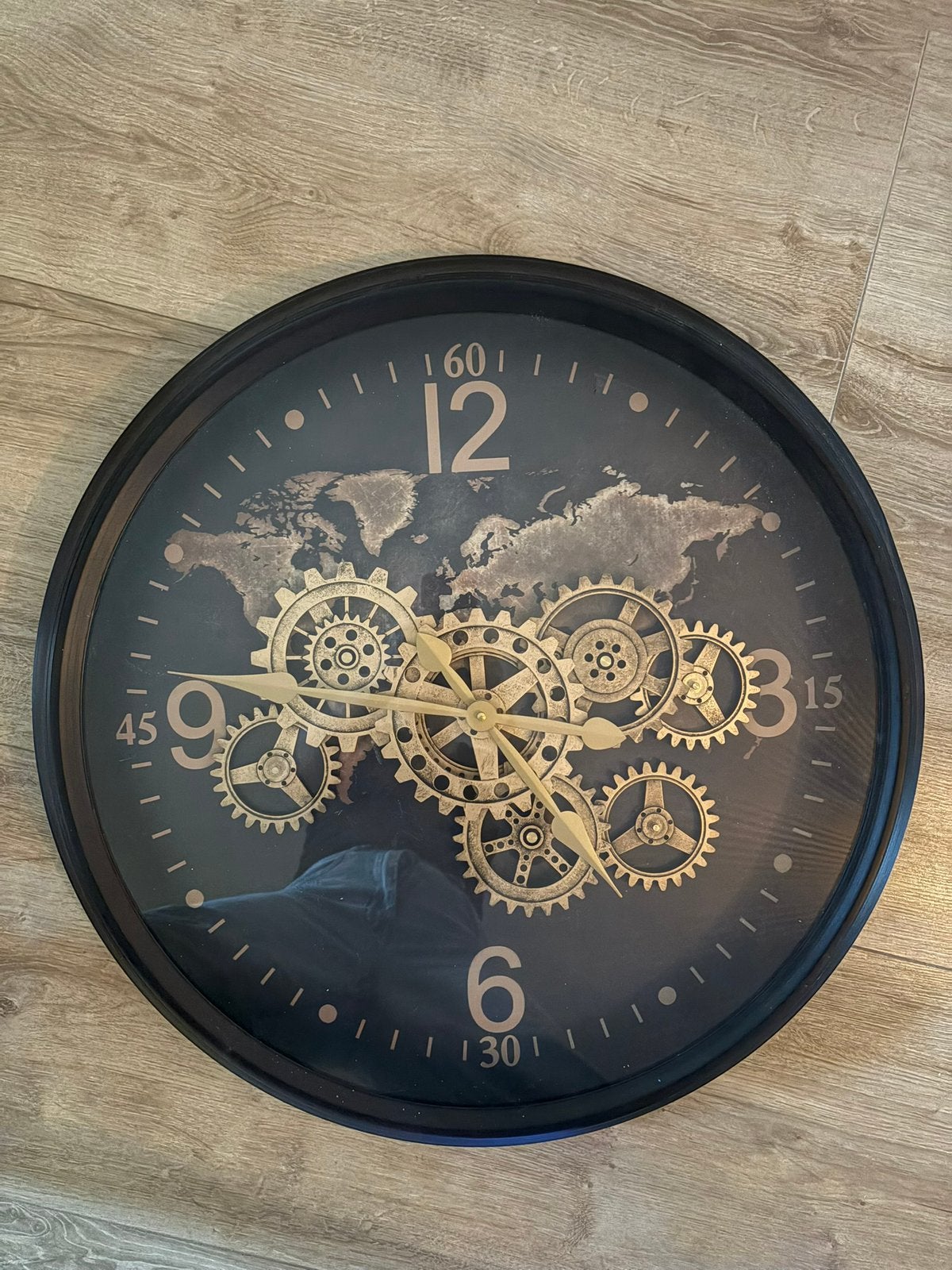 Klok zwart, Ophalen, Zo goed als nieuw, Wandklok