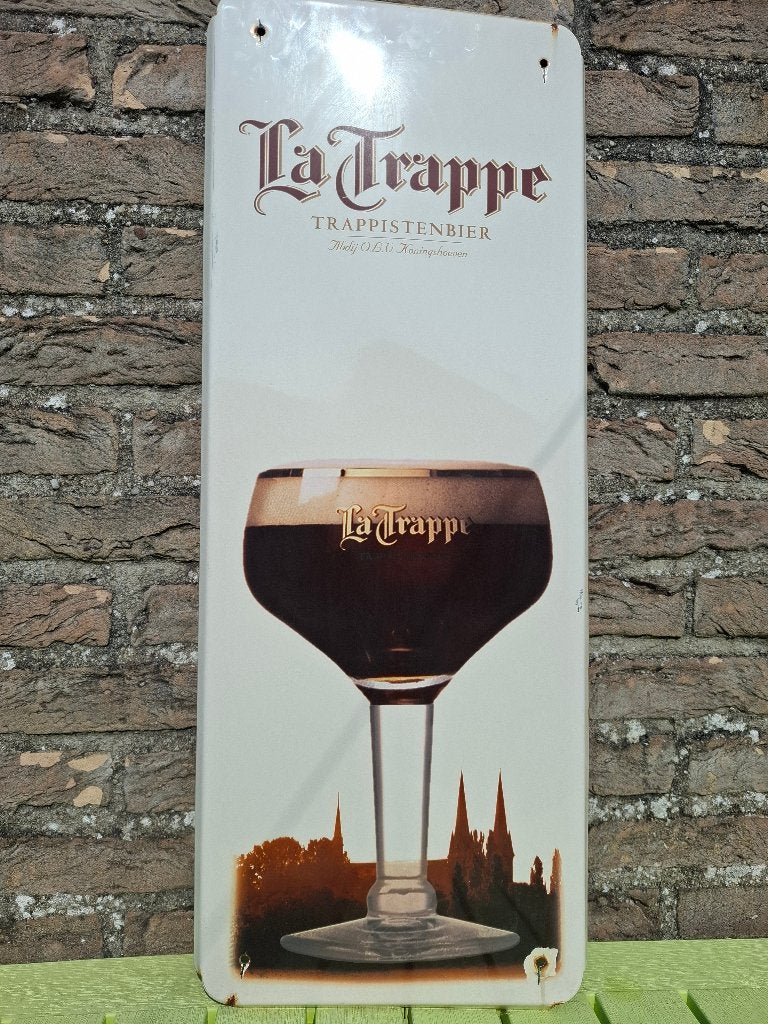Emaillebord La Trappe trappist, Ophalen of Verzenden, Zo goed als nieuw, Reclamebord, Plaat of Schild, La Trappe