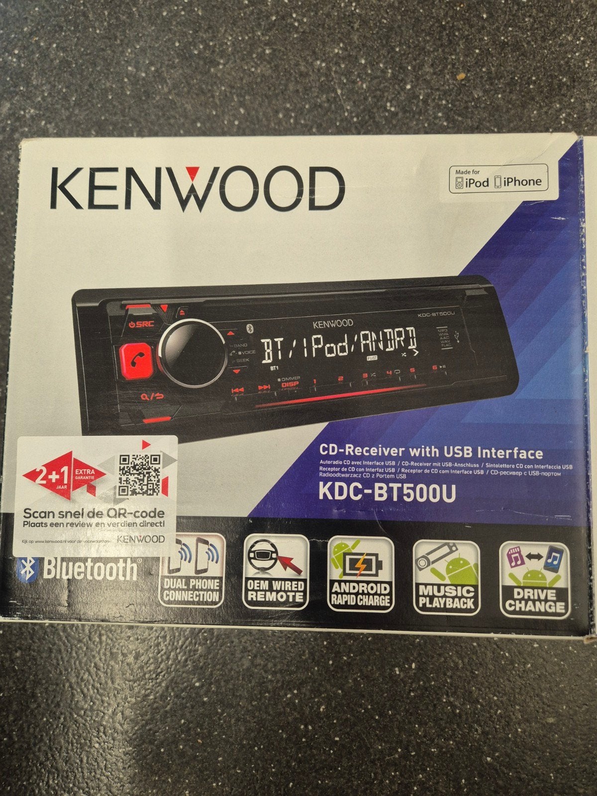 Kenwood KDC-BT500U Autoradio met Bluetooth en USB, Ophalen, Gebruikt
