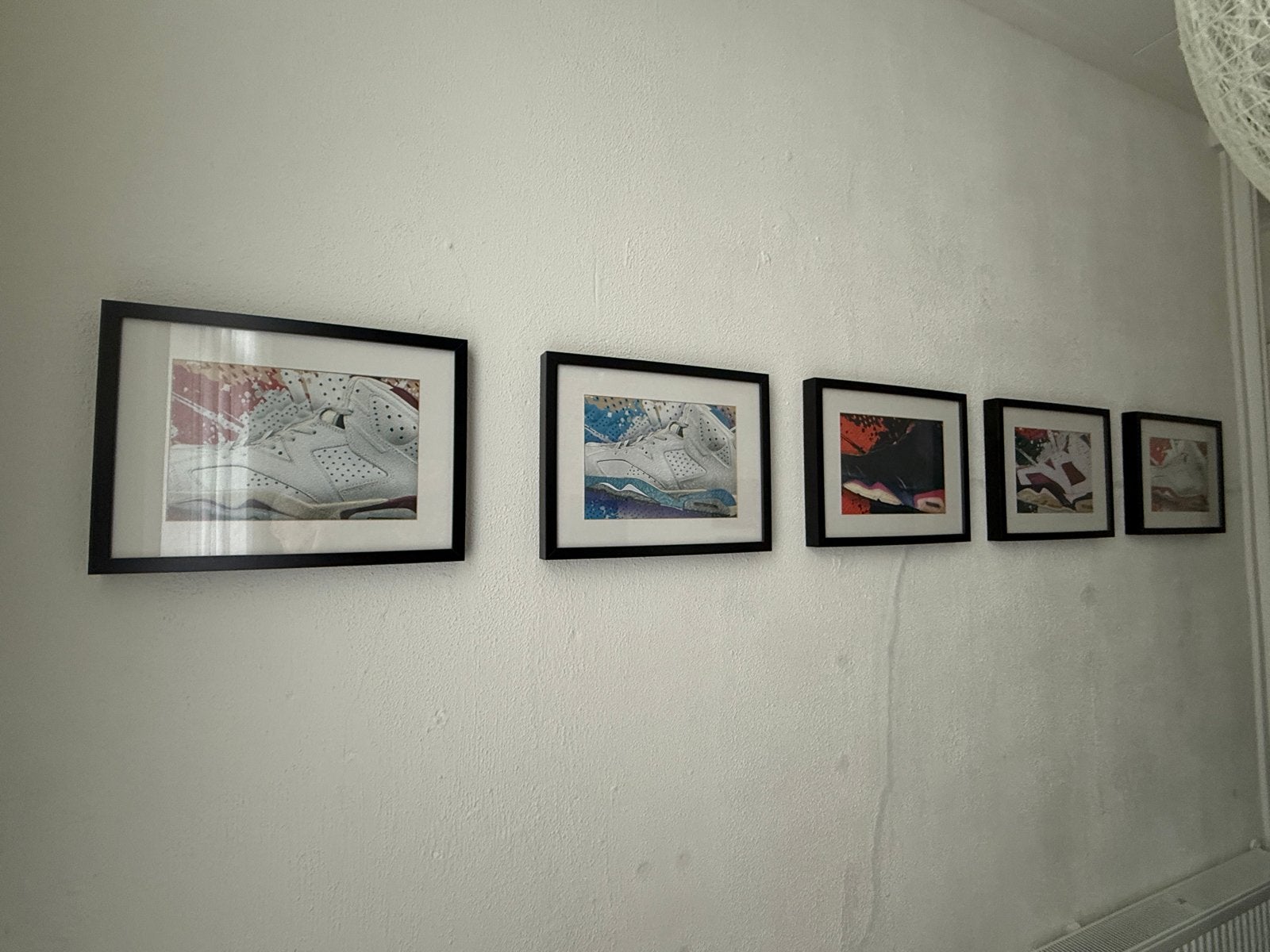 Ik verkoop mijn 5 prints van de jordan 6 sneaker. Imran Beig, Ophalen of Verzenden, Print, Overige technieken, Origineel