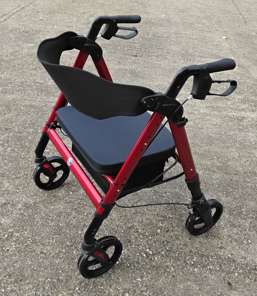 Vermeiren Goliat rollator XXL rood, Ophalen, Lichtgewicht, Zo goed als nieuw