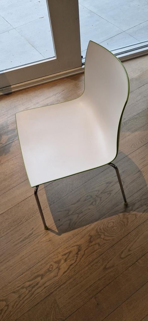 Arper Catifa stoelen, Huis en Inrichting, Stoelen, Gebruikt, Vijf, Zes of meer stoelen, Kunststof, Metaal, Wit, Ophalen
