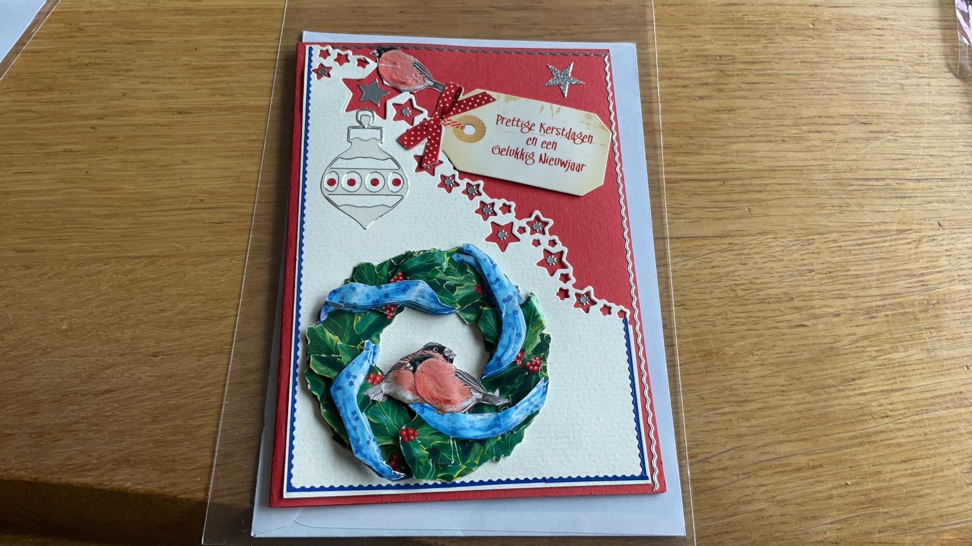 Zelfgemaakte Kerstkaart 24, Hobby en Vrije tijd, Ophalen of Verzenden, Nieuw, Kerst