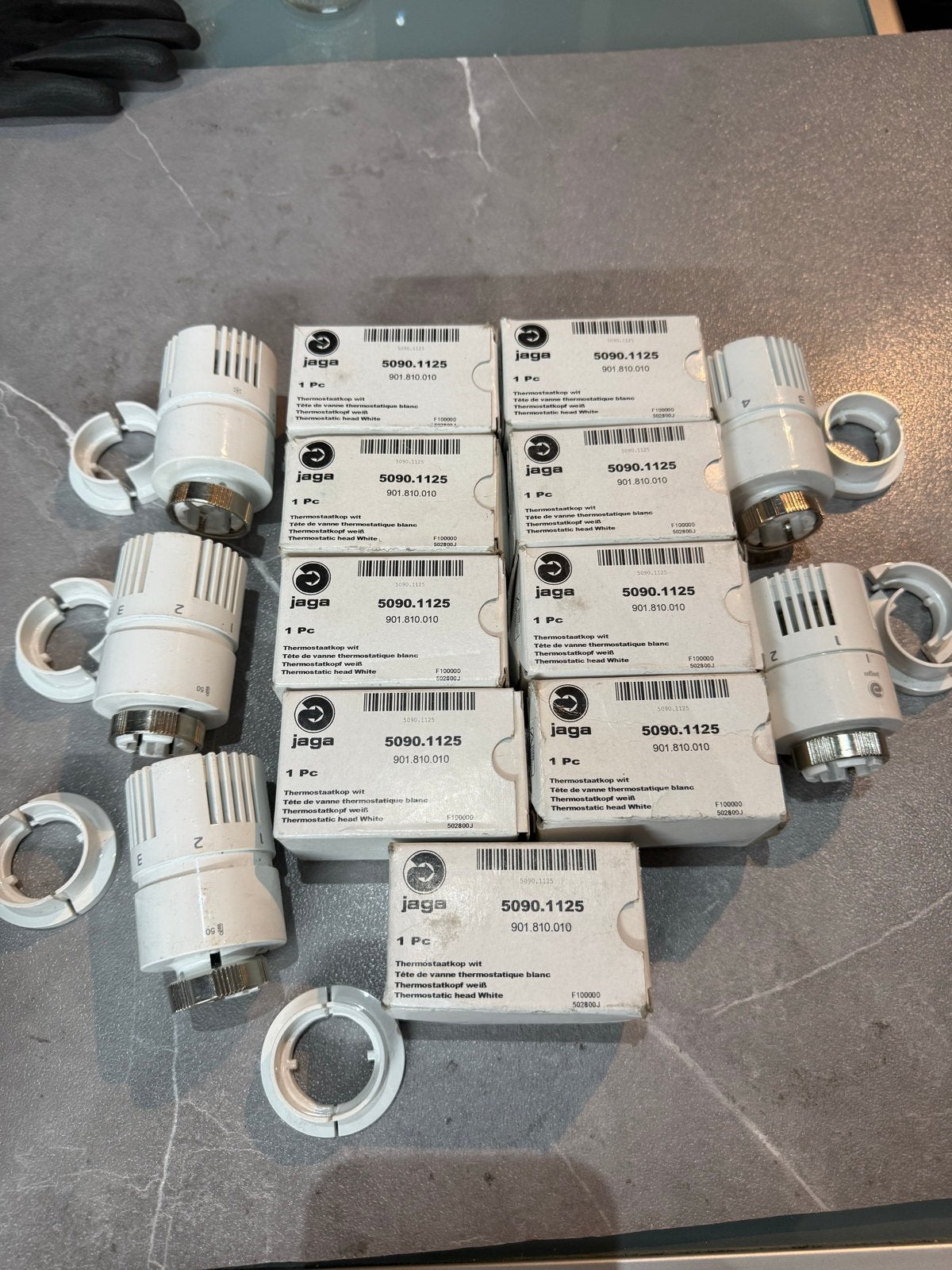 Diverse radiator kranen Danfoss Comap Heimeier Jaga, Gebruikt, Minder dan 30 cm, Radiator, Minder dan 60 cm