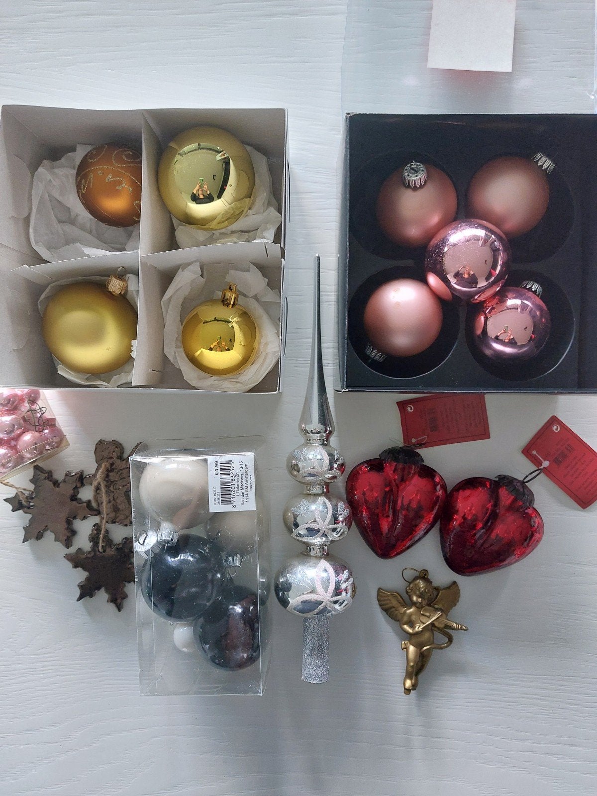 Diverse kerstballen, sommigen nog 100% nieuw, Ophalen, Zo goed als nieuw