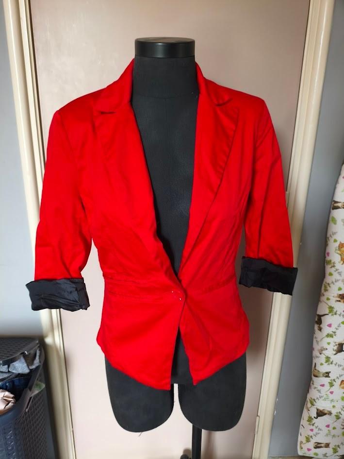 Coolcat rode dames blazer met driekwart mouwen, Ophalen of Verzenden, Zo goed als nieuw, Coolcat, Jasje