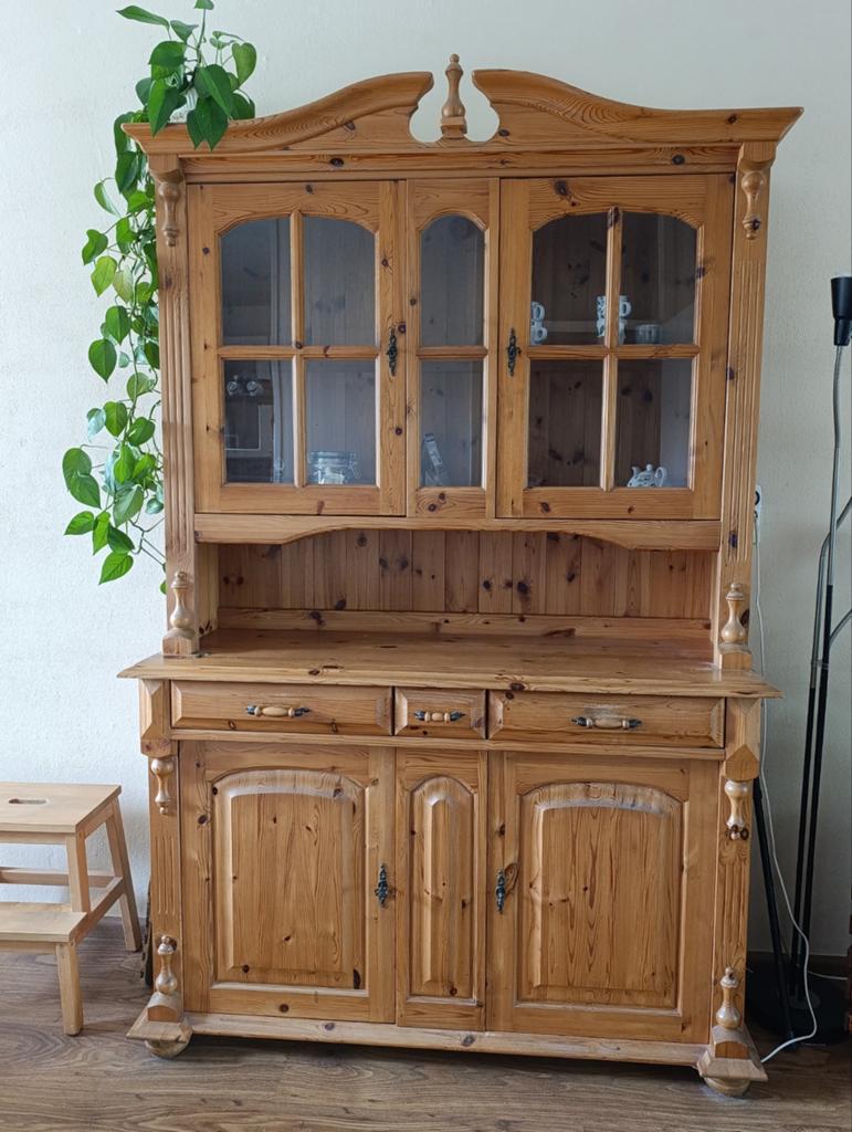Grene buffetkast - 220 cm hoog, 142 cm breed, 50 cm diep, Huis en Inrichting, Kasten | Buffetkasten, Gebruikt, 200 cm of meer