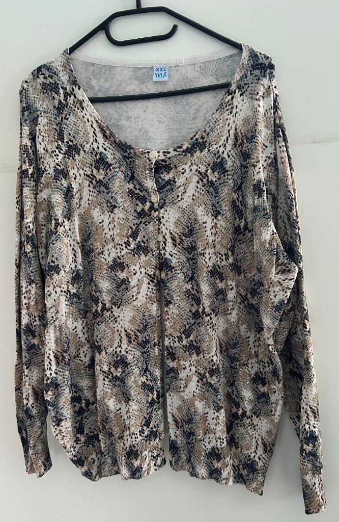 MS Mode vestje / vest ecru-beige-goud maat XXL, Blauw, Maat 46/48 (XL) of groter, Ophalen of Verzenden, Zo goed als nieuw