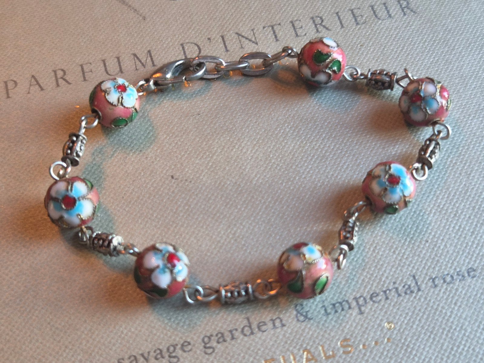 Vintage Cloisonné Armband - 20 cm, Sieraden, Tassen en Uiterlijk, Ophalen of Verzenden, Gebruikt, Overige kleuren, Overige materialen