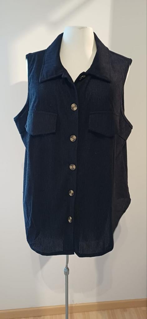 Zwarte mouwloze blouse/ gilet, maat 44/46, Ophalen of Verzenden, Zo goed als nieuw, Maat 42/44 (L), Zwart