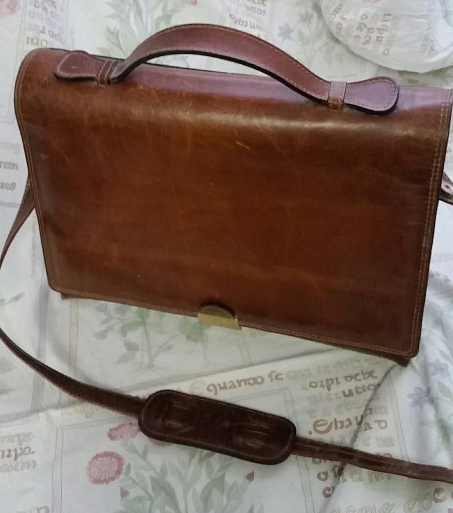 exclusieve rundlederen handtas veel ritsvakken gaaf, Ophalen of Verzenden, Zo goed als nieuw, Bruin, Handtas