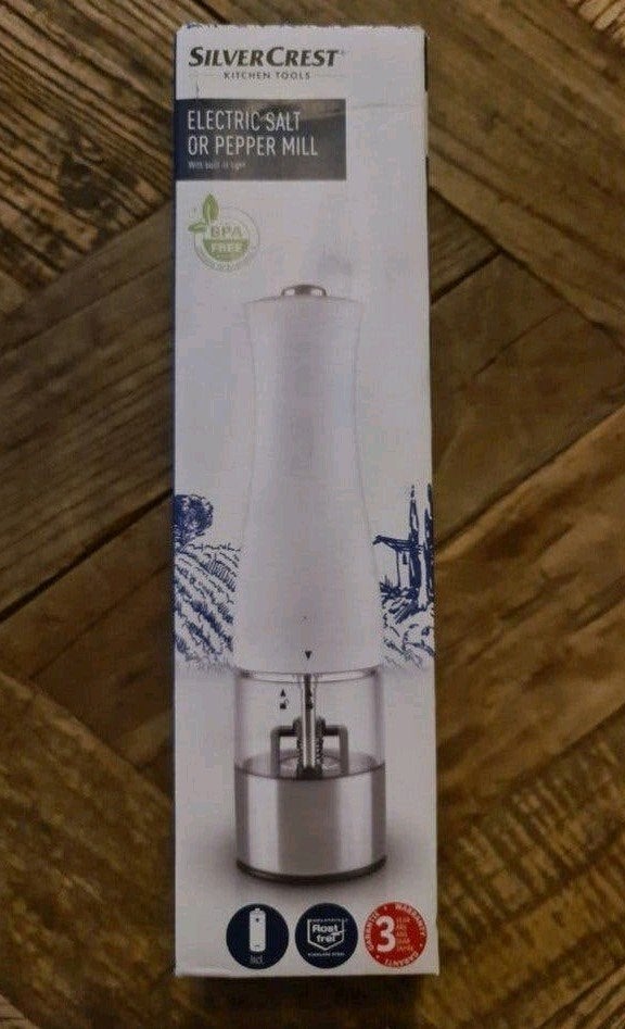 Nieuw SilverCrest Elektrische Zout- of Pepermolen, Huis en Inrichting, Overige typen, Kunststof, Nieuw, Ophalen of Verzenden