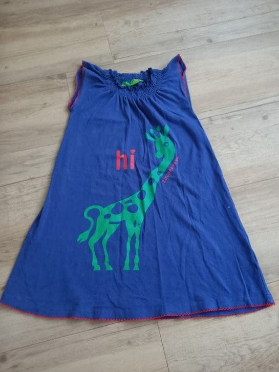 Zulupapuwa jurk maat 128 met leuke giraf opdruk, Zulupapuwa, Meisje, Ophalen of Verzenden, Zo goed als nieuw
