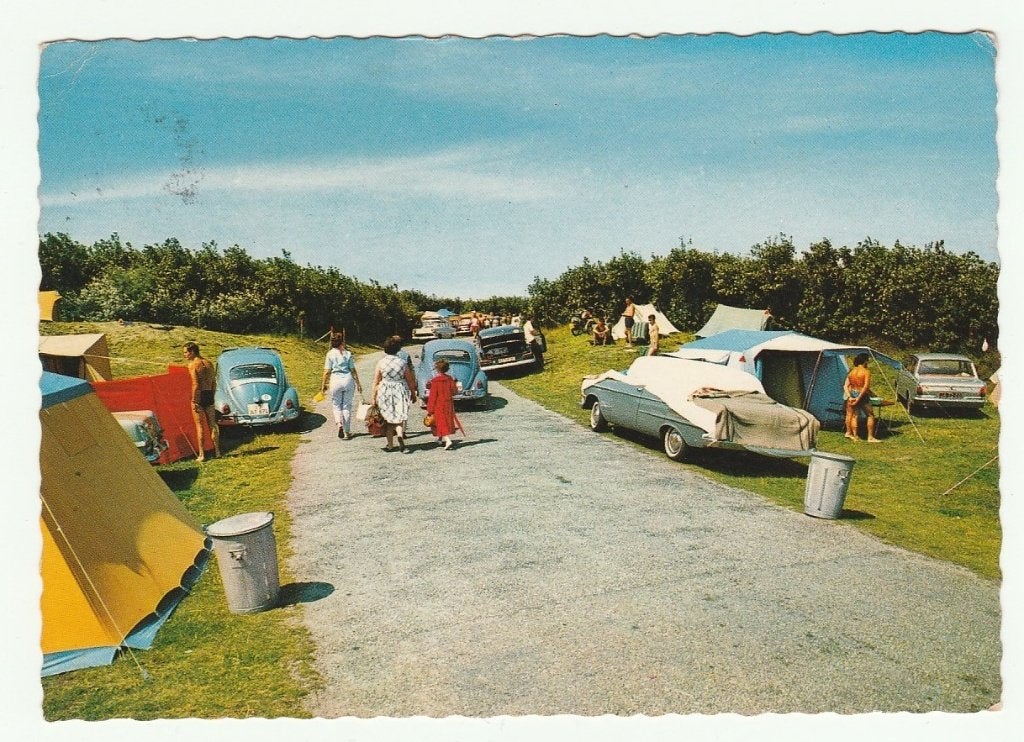 Den Haag (Loosduinen) - Kampeerterrein Ockenburg, auto's, Verzamelen, Ansichtkaarten | Nederland, Ophalen of Verzenden, 1960 tot 1980