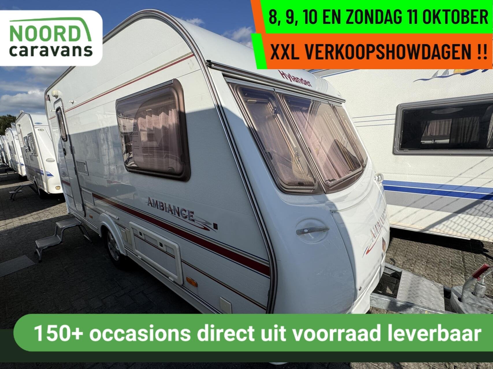 HYLANDER - XXL VERKOOPSHOW 8,9,10 & 11 OKT. 10-17 UUR, Caravans en Kamperen, Overige merken, Tot en met 2, Bedrijf, 750 - 1000 kg