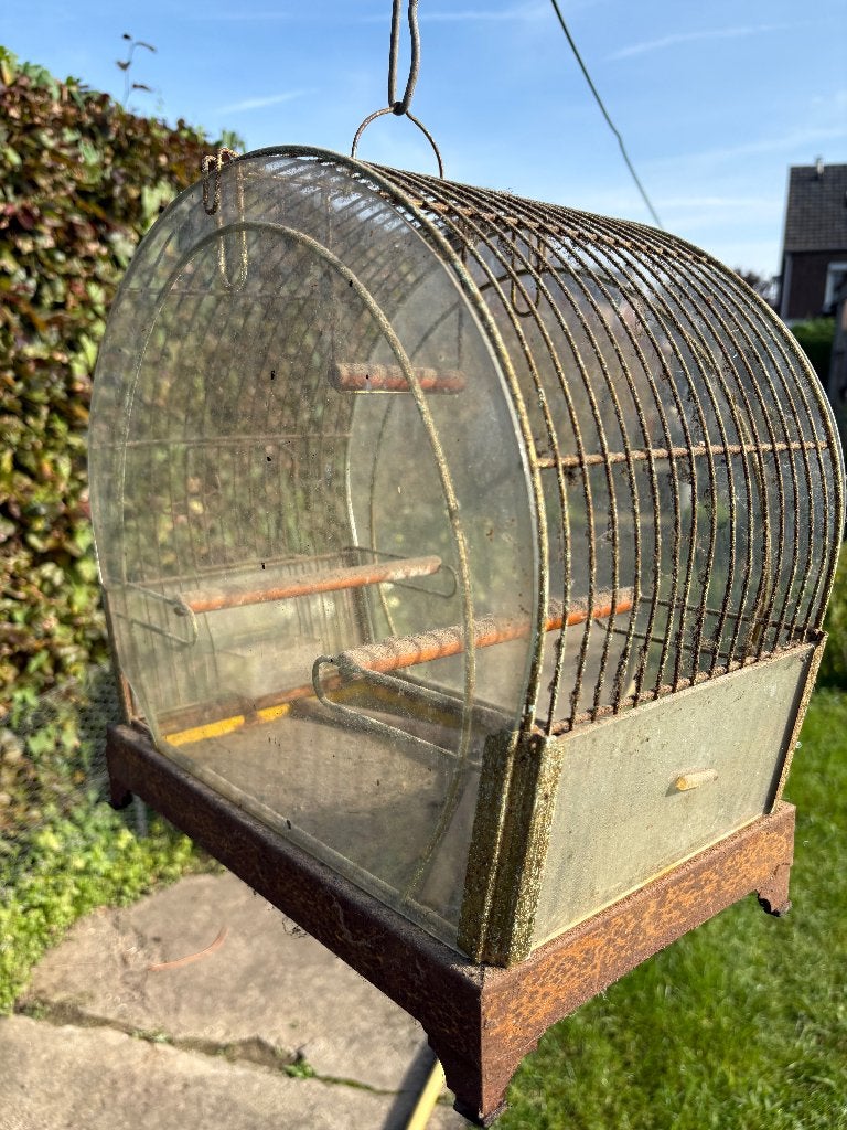 Karakteristieke Antieke/Vintage Vogelkooi – Opknapproject, Ophalen, Gebruikt, Metaal, Vogelkooi