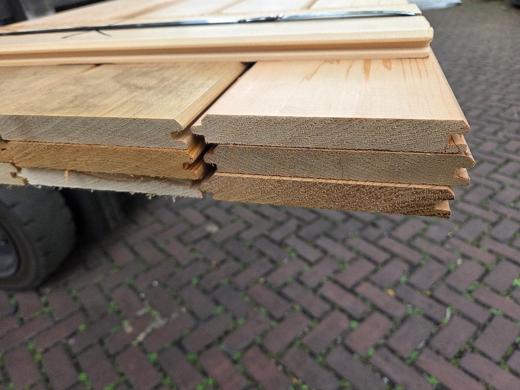 4.6 m2 Red Cedar puntgroef - nr: HP116, Ophalen, Nieuw, 250 cm of meer, Planken