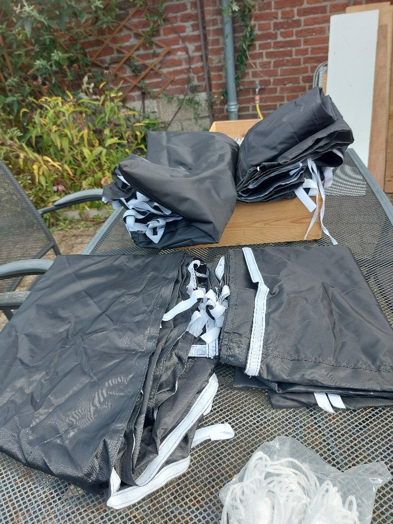 Nylon zijwanden voor partytent zwart, Opvouwbaar, Minder dan 4 meter, Zo goed als nieuw, Minder dan 5 meter