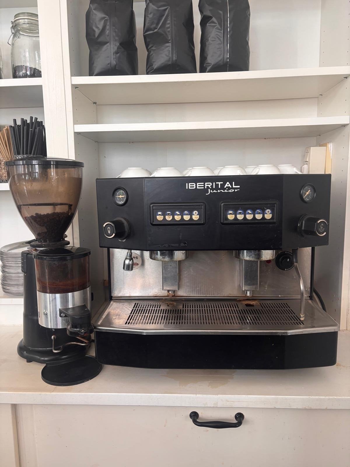 Iberital Junior Espressomachine met bonenmaler, Ophalen, Gebruikt, Espresso apparaat, Koffiebonen