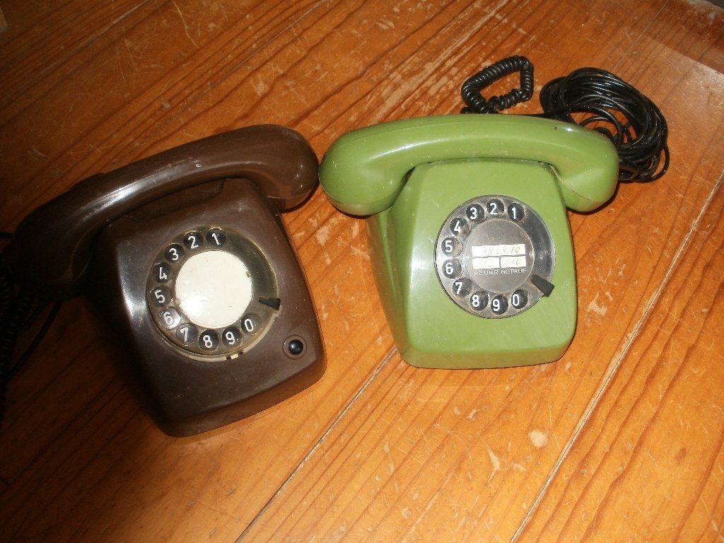 telefoon met draaischijf bruin, Ophalen of Verzenden, Gebruikt, Met draaischijf