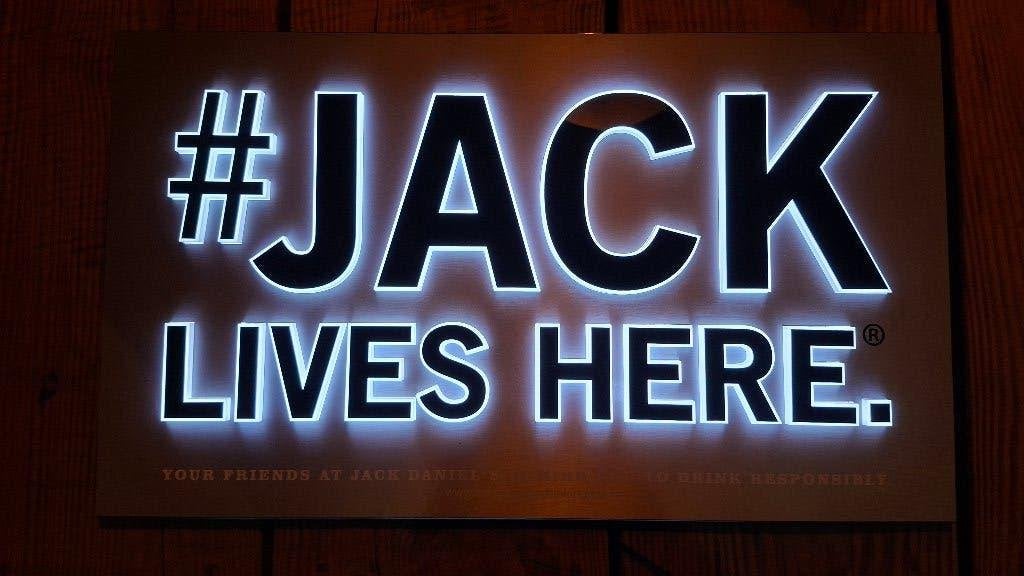 ZEER gave Jack Lives Here lichtbak Jack Daniel's, Ophalen of Verzenden, Zo goed als nieuw, ,, ,