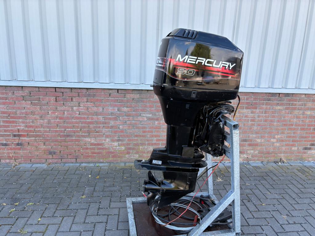 Mercury 90 pk 2 takt Autolube, Powertrim, veel kracht !, Watersport en Boten, Buiten- en Binnenboordmotoren, Gebruikt, Elektrische start