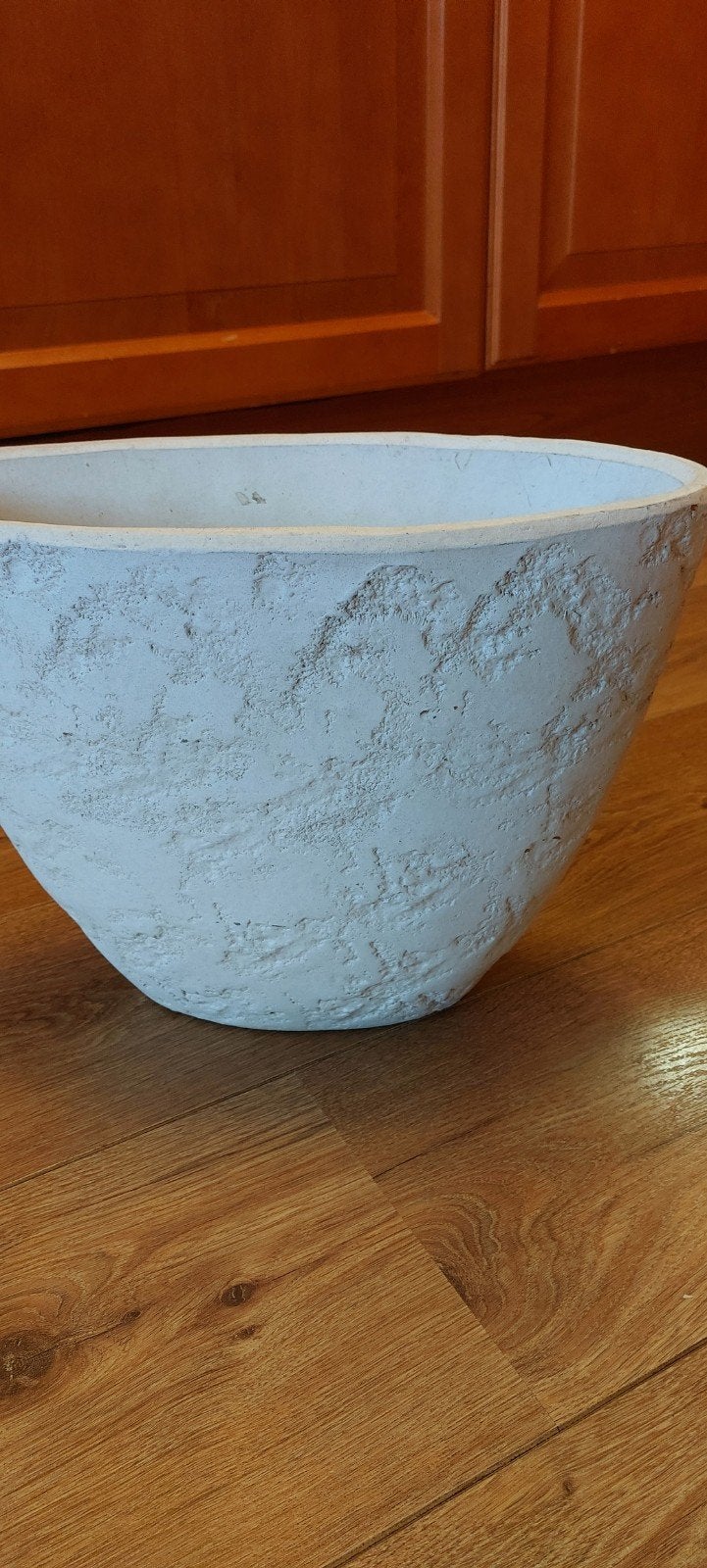 Ovale bloempot cremkleurig /orchidee pot, Gebruikt, Ophalen of Verzenden, Overige vormen, Aardewerk