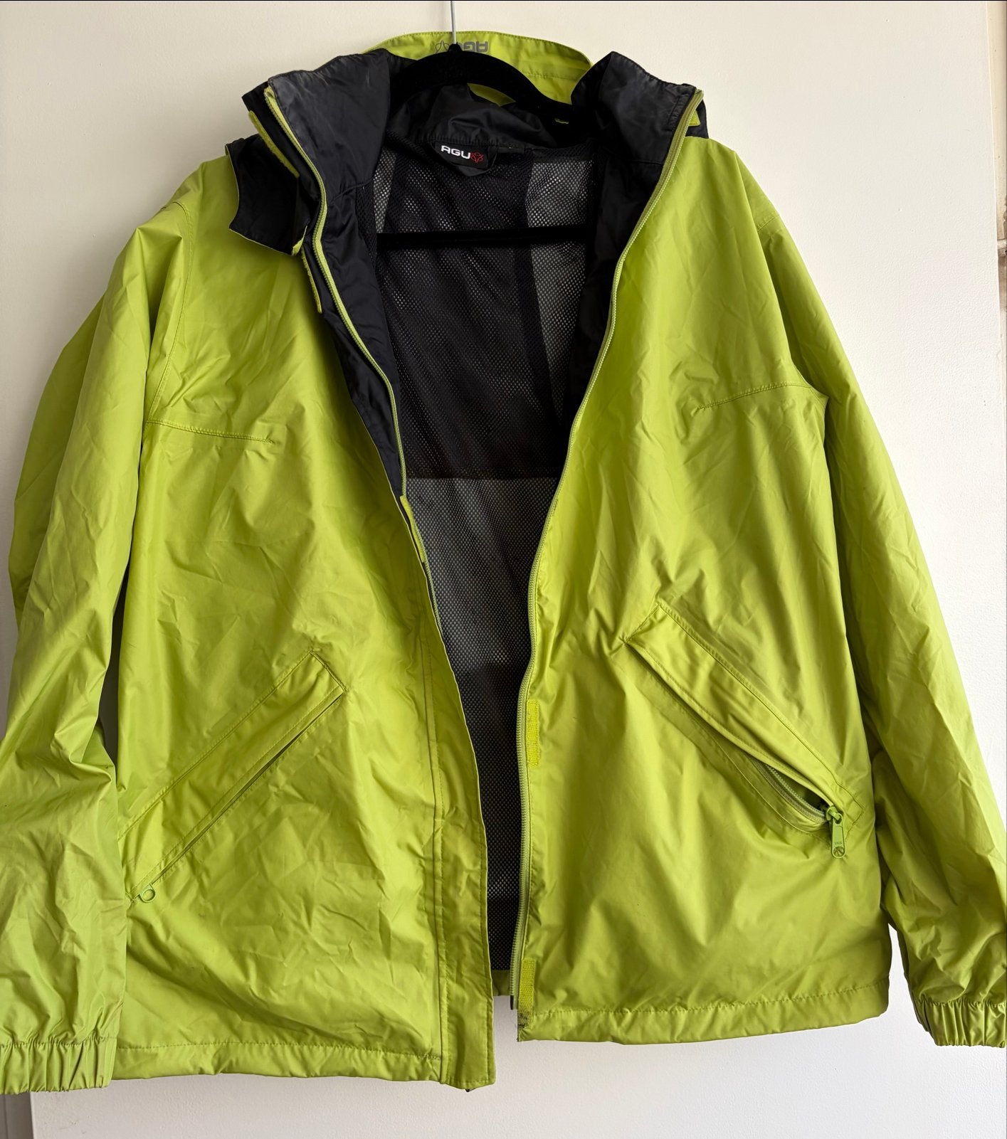 AGU Subita Regenjas Maat L - Lichtgroen, Gebruikt, L, Bovenkleding, Heren