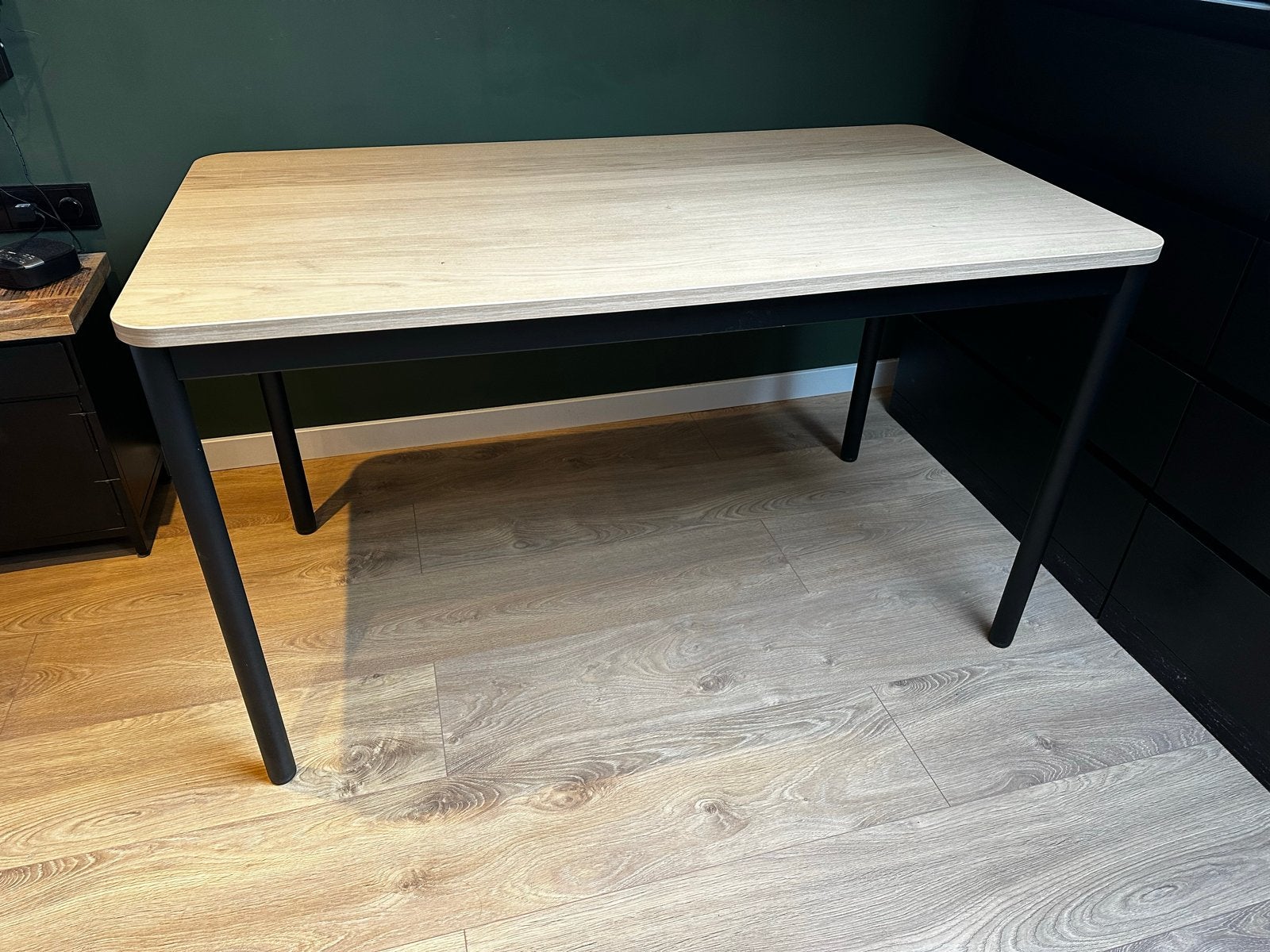 IKEA TOMMARYD-Tafel Beuken- Zwart Metalen Poten 130x70x75, Ophalen, Hout, Zo goed als nieuw, IKEA