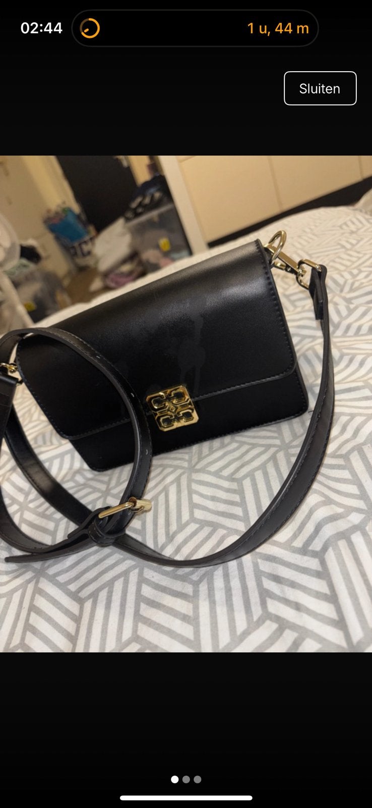 Costes tas, Sieraden, Tassen en Uiterlijk, Ophalen of Verzenden, Gebruikt, Zwart, Schoudertasje