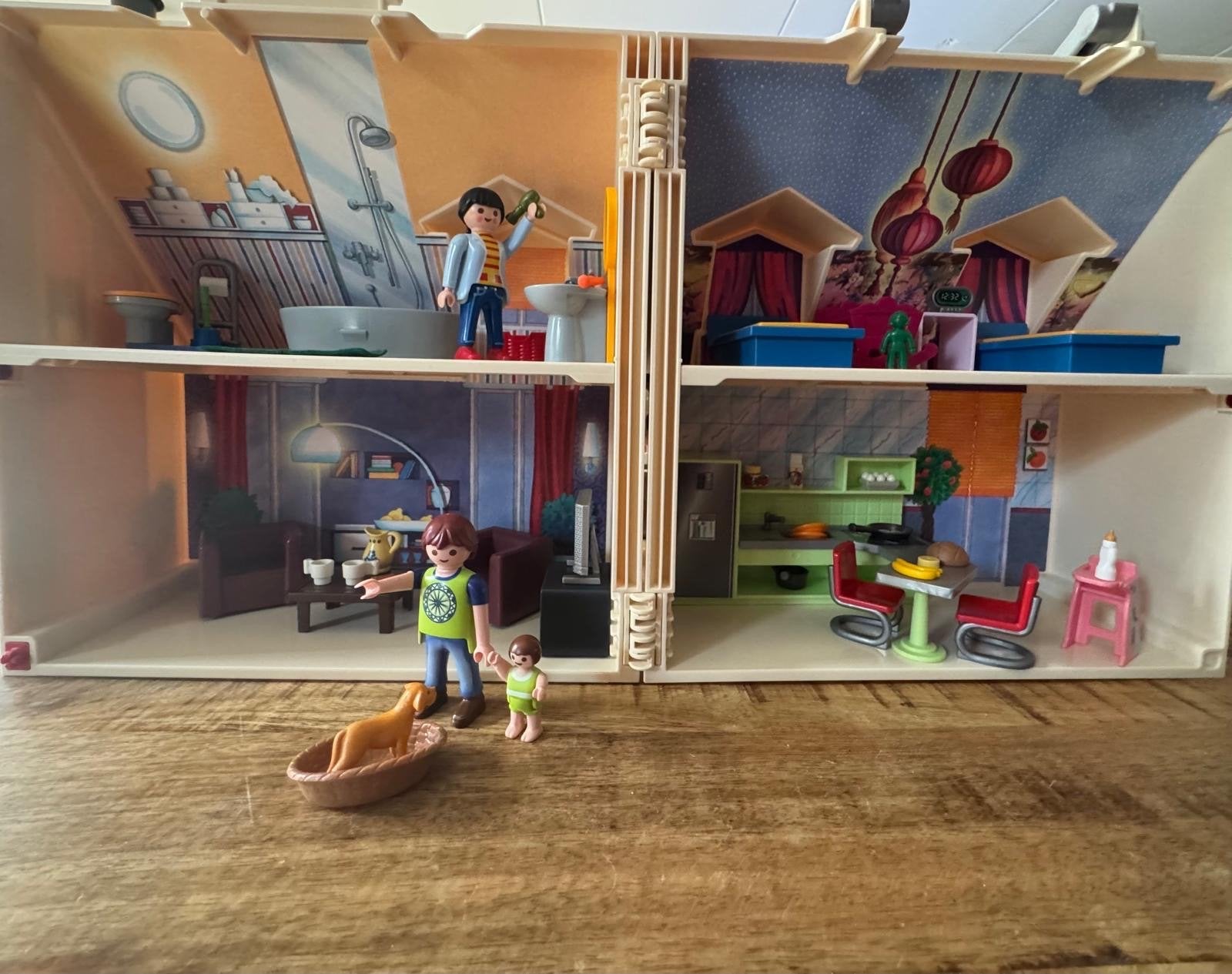 Playmobil Poppenhuis met Meubels en Poppen, Ophalen of Verzenden, Gebruikt, Poppenhuis