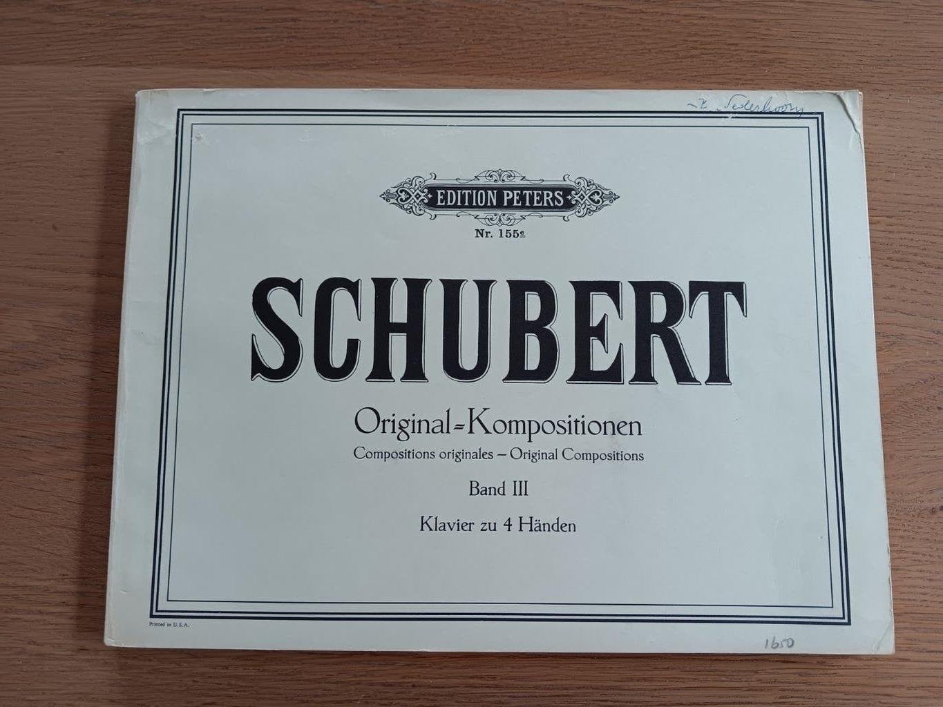 Schubert Original-Kompositionen Band III Klavier zu 4 Händen, Muziek en Instrumenten, Gebruikt, Klassiek, Ophalen of Verzenden