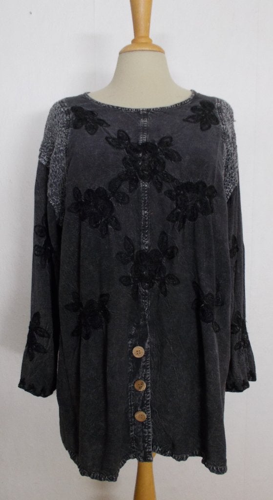 Aparte tuniek met borduursels van Eif! L/XL, Kleding | Dames, Verzenden, Zo goed als nieuw, Maat 42/44 (L), Overige kleuren