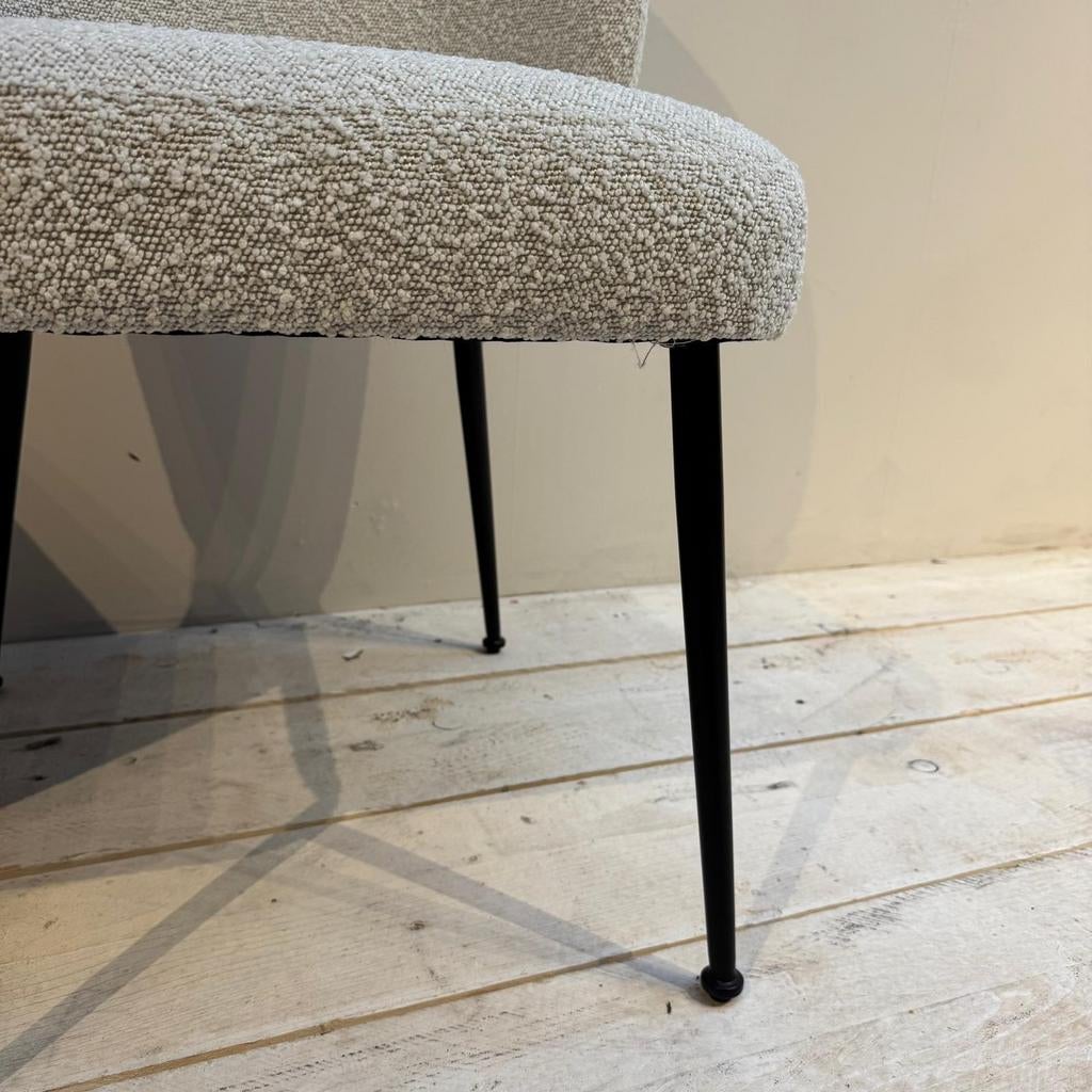 Richmond sale eetkamerstoelen fallon 6, Ophalen, Zo goed als nieuw, Wit, Stof