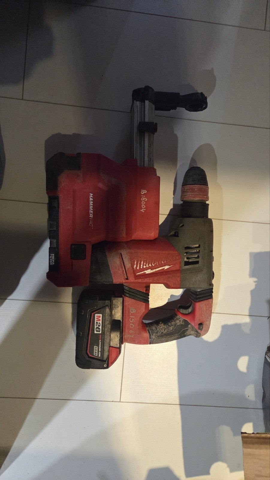 Milwaukee Klopboor Set M28 met Accu en Afzuiging, Ophalen of Verzenden