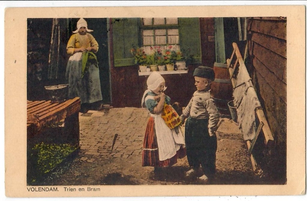 Volendam - Trien en Bram, Verzenden, 1920 tot 1940, Gelopen, Noord-Holland