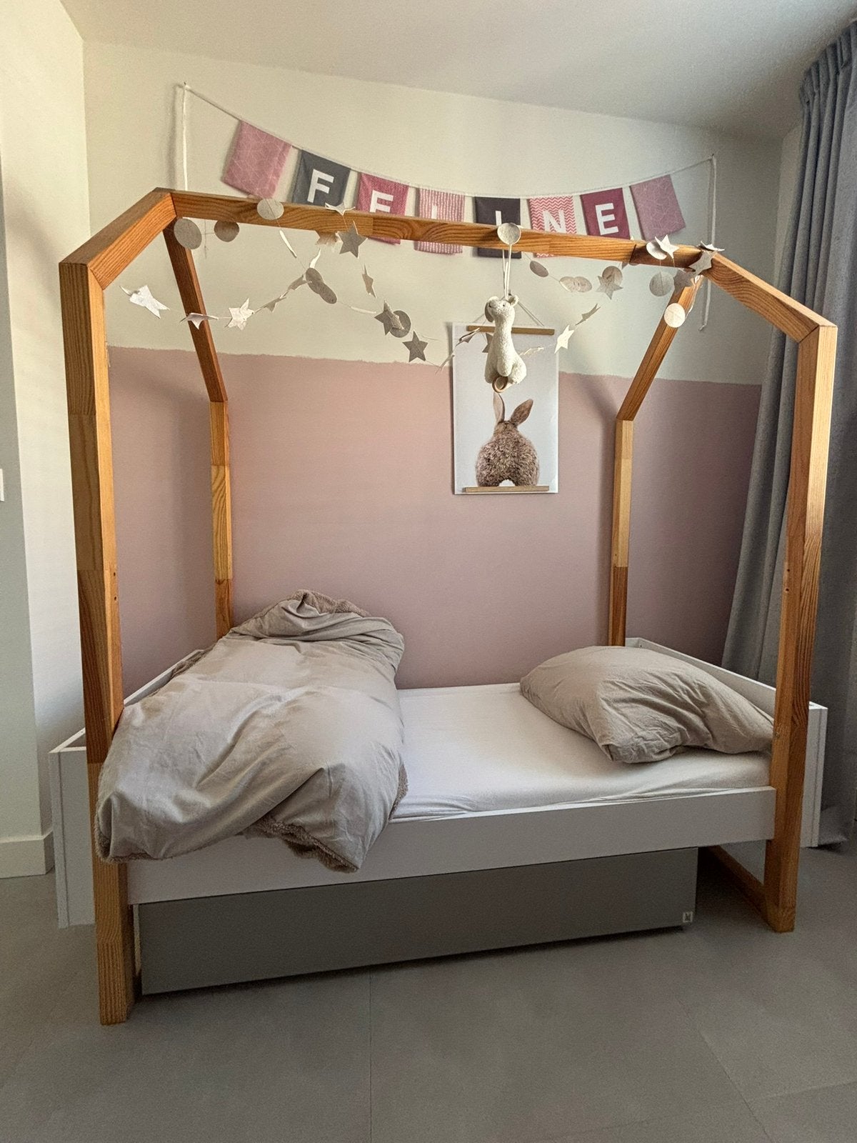 3 in 1 Ledikant Peuterbed Kleuterbed in 1 Meegroeibed, Ophalen, 70 tot 85 cm, 140 tot 160 cm, Zo goed als nieuw
