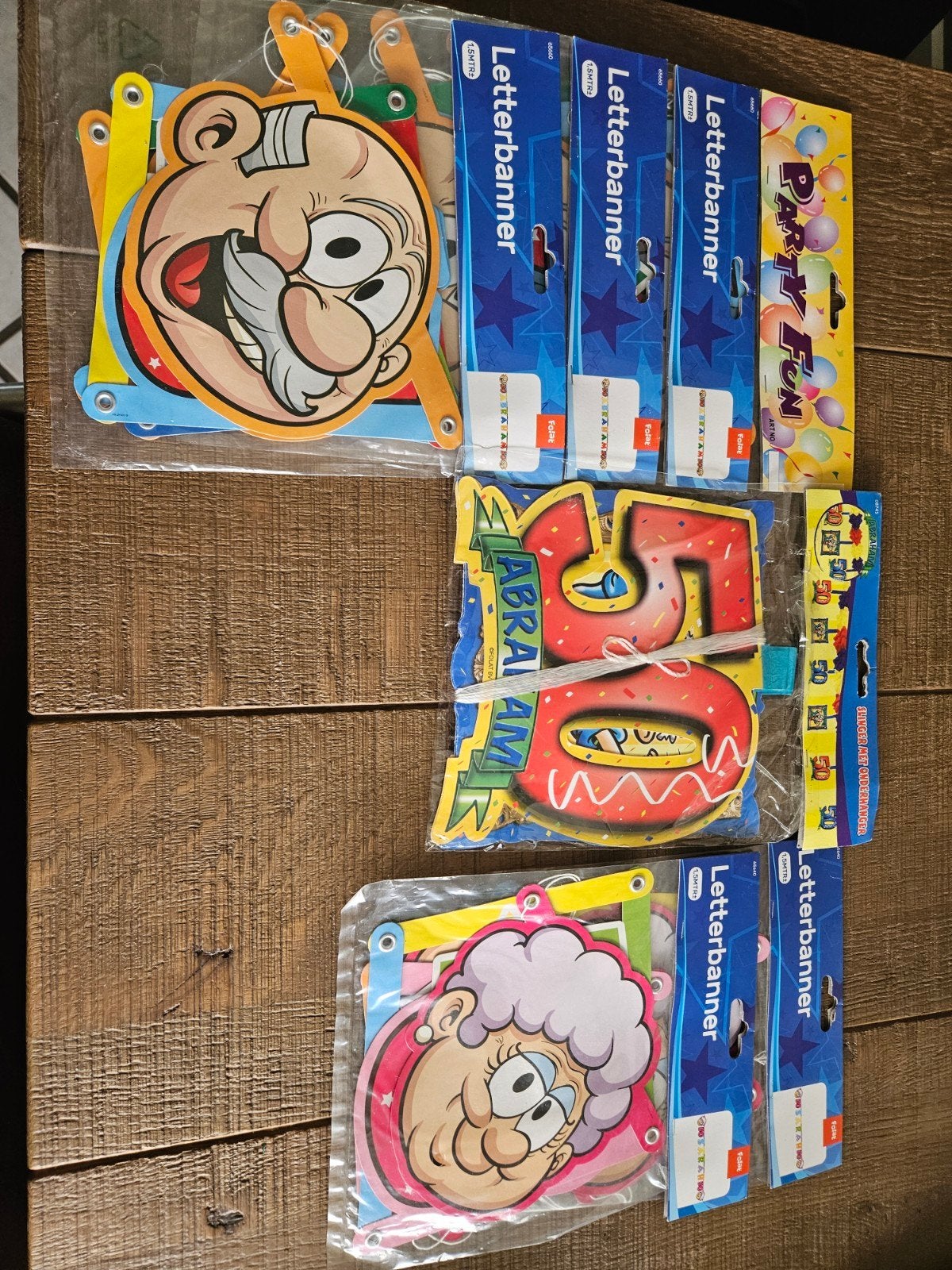 Pakket slingers Abraham en Sara 50 jaar, Ophalen of Verzenden, Nieuw, Versiering, Abraham of Sarah