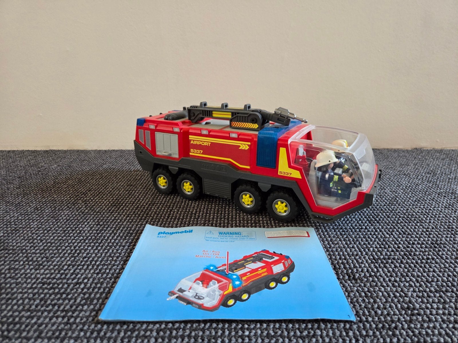 Playmobil Airport Brandweerwagen 5337 met licht en geluid, Kinderen en Baby's, Speelgoed | Speelgoedvoertuigen, Ophalen, Zo goed als nieuw