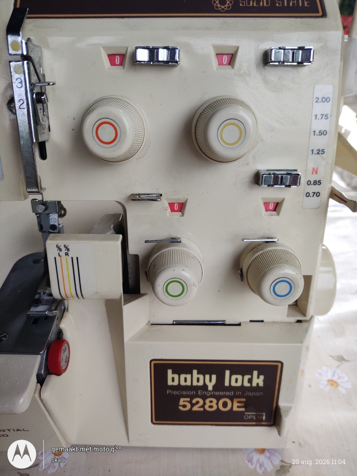 Baby Lock 5280E Lockmachine - Zo goed als nieuw, Hobby en Vrije tijd, Ophalen, Gebruikt, Lockmachine, Overige merken