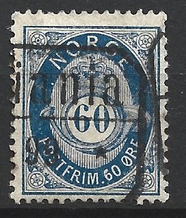 Gestempeld  Noorwegen  Michel no 31, Ophalen of Verzenden, Noorwegen, Gestempeld