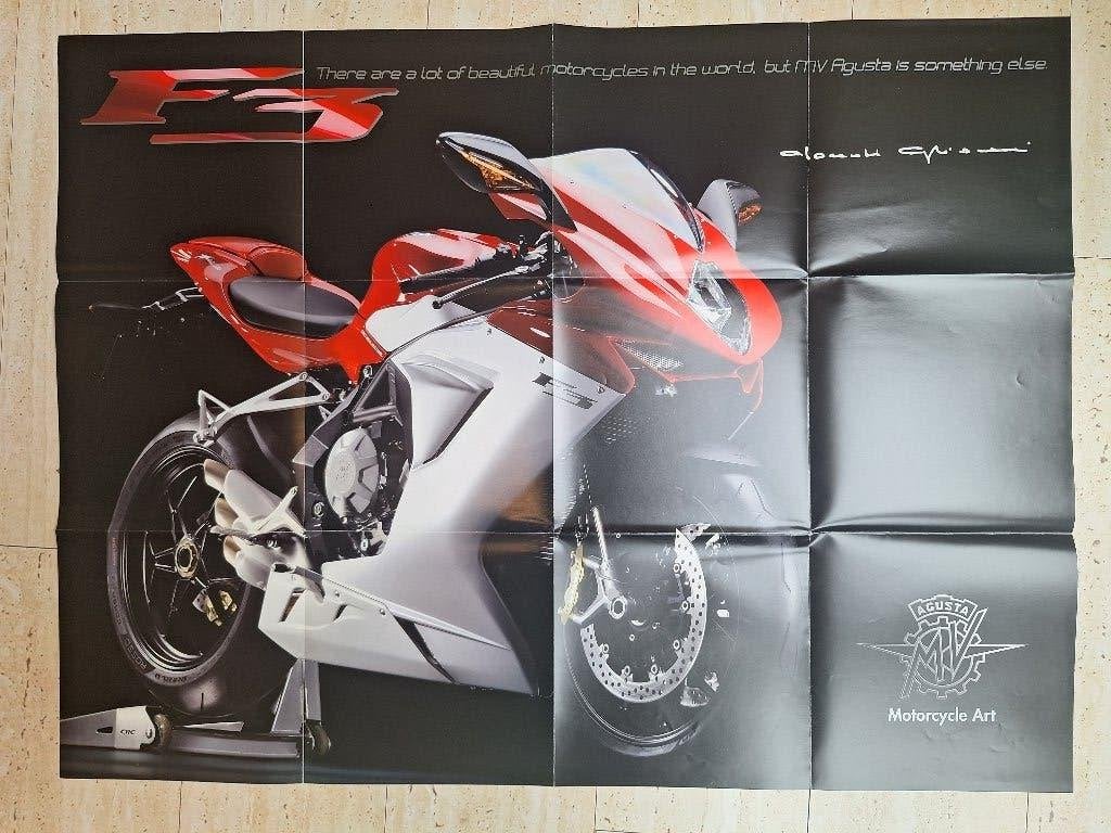 MV AGUSTA Motorcycle Art  posterfolder, Motoren, Ophalen of Verzenden, MV Agusta