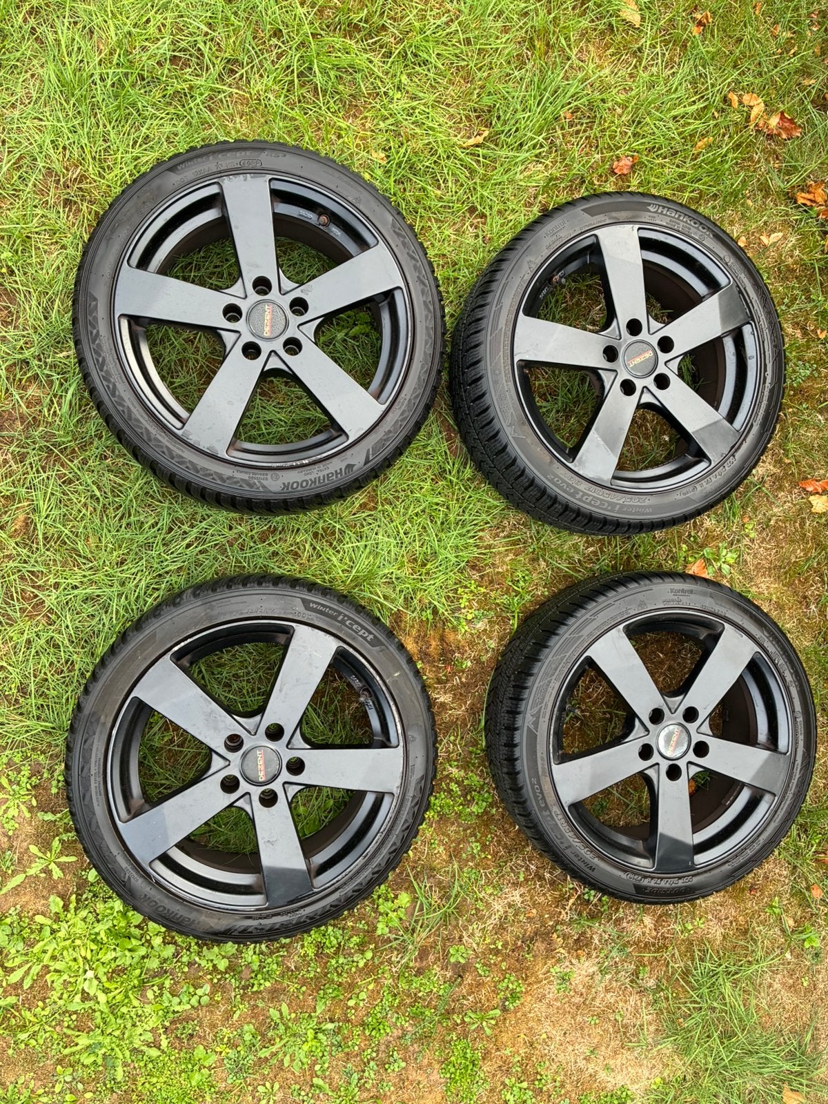 4 Hankook 205/45r17 88v banden met velgen, Ophalen, Gebruikt