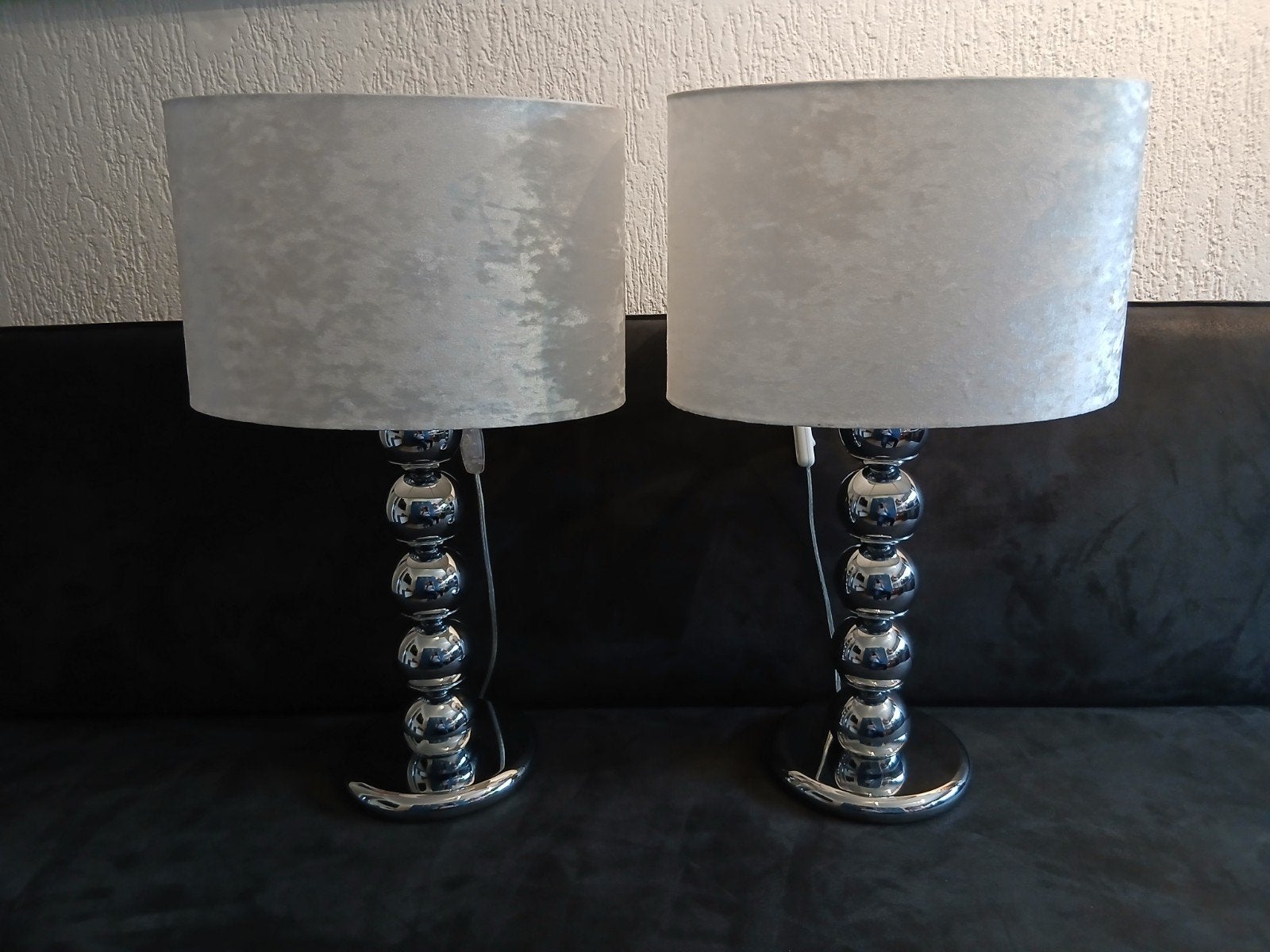 Set van 2 moderne tafellampen Eric Kuster style., Ophalen, Gebruikt, Metaal, Met kap